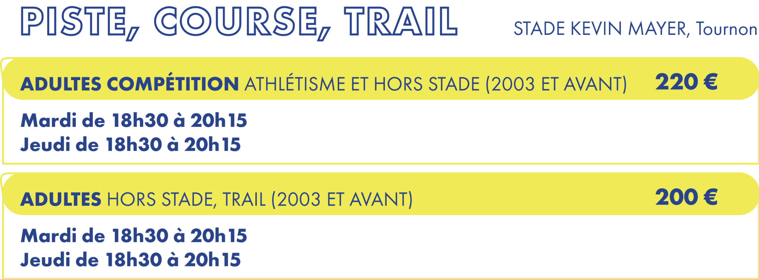 PISTE COURSE TRAIL 25 26