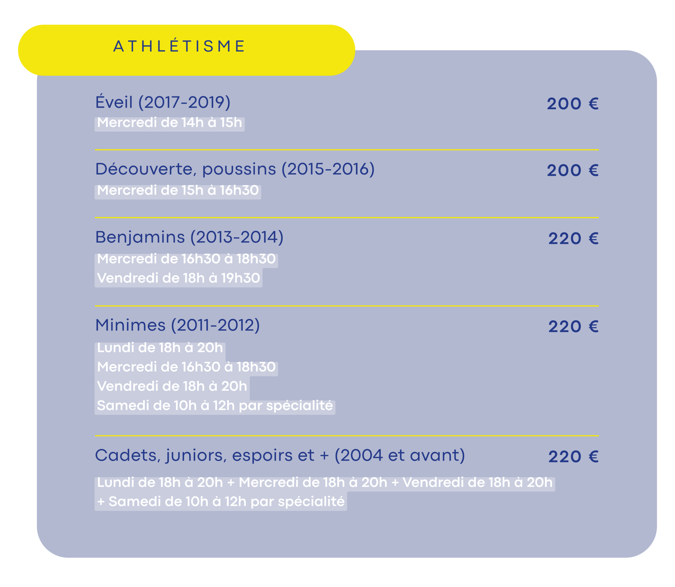SITE ATHLETISME